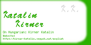 katalin kirner business card